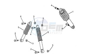 Quasar 50-100 drawing Front/rear shock absorber