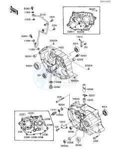 KLF 110 B [MOJAVE 110E] (B1-B2) [MOJAVE 110E] drawing CRANKCASE