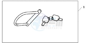 CBR500RAD CBR500R ABS UK - (E) drawing U LOCK