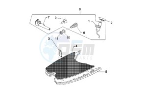 Scarabeo 50 2t (eng. Minarelli) drawing Floor panel lock