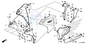 CBR125RTF CBR125RT UK - (E) drawing UNDER COWL