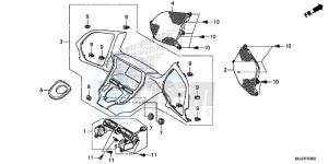 GL1800BG GOLDWING - F6B UK - (E) drawing METER PANEL