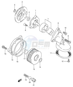 DR350 (E1) drawing OIL PUMP