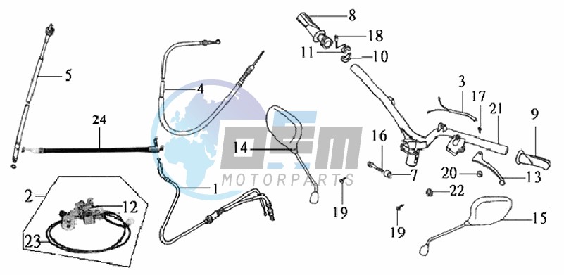 HANDLEBAR / HANDLEBAR COVER / DASHBOARD