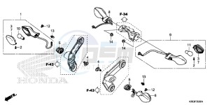 MSX125F MSX125 UK - (E) drawing WINKER (E,ED,F,KO)