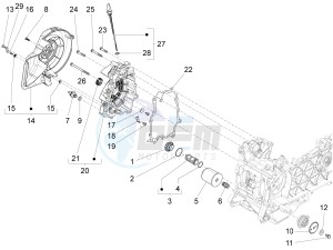 S 125 4T 3V E3 ie Taiwan drawing Flywheel magneto cover - Oil filter