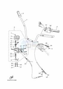 YFM700FWAD (BFE4) drawing STEERING HANDLE & CABLE