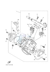 YFM700FWAD YFM70GPLJ GRIZZLY 700 EPS (B1AS) drawing THROTTLE BODY ASSY 1