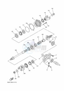 YFM450FWBD KODIAK 450 EPS (BHT4) drawing MIDDLE DRIVE GEAR