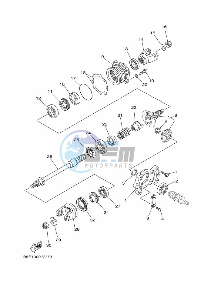 MIDDLE DRIVE GEAR