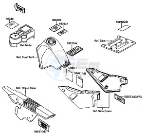 KL 650 A [KLR650] (A6-A9) [KLR650] drawing LABELS