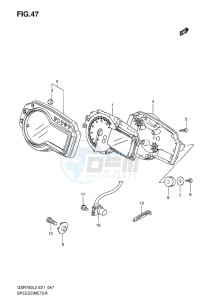 GSR750 ABS EU drawing SPEEDOMETER