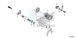 TRX680FAG Wave 110 - AFS110 UK - (E) drawing GEARSHIFT FORK