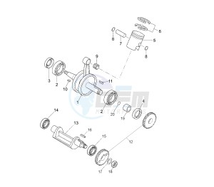 TZR 50 drawing CRANKSHAFT AND PISTON