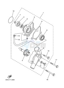 YFM450FWBD YFM45KPLK (BB5H) drawing WATER PUMP