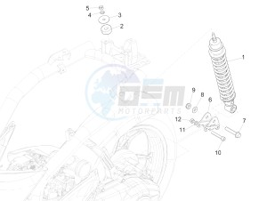 Liberty 125 iGet 4T 3V ie ABS (EMEA) drawing Rear suspension - Shock absorber/s