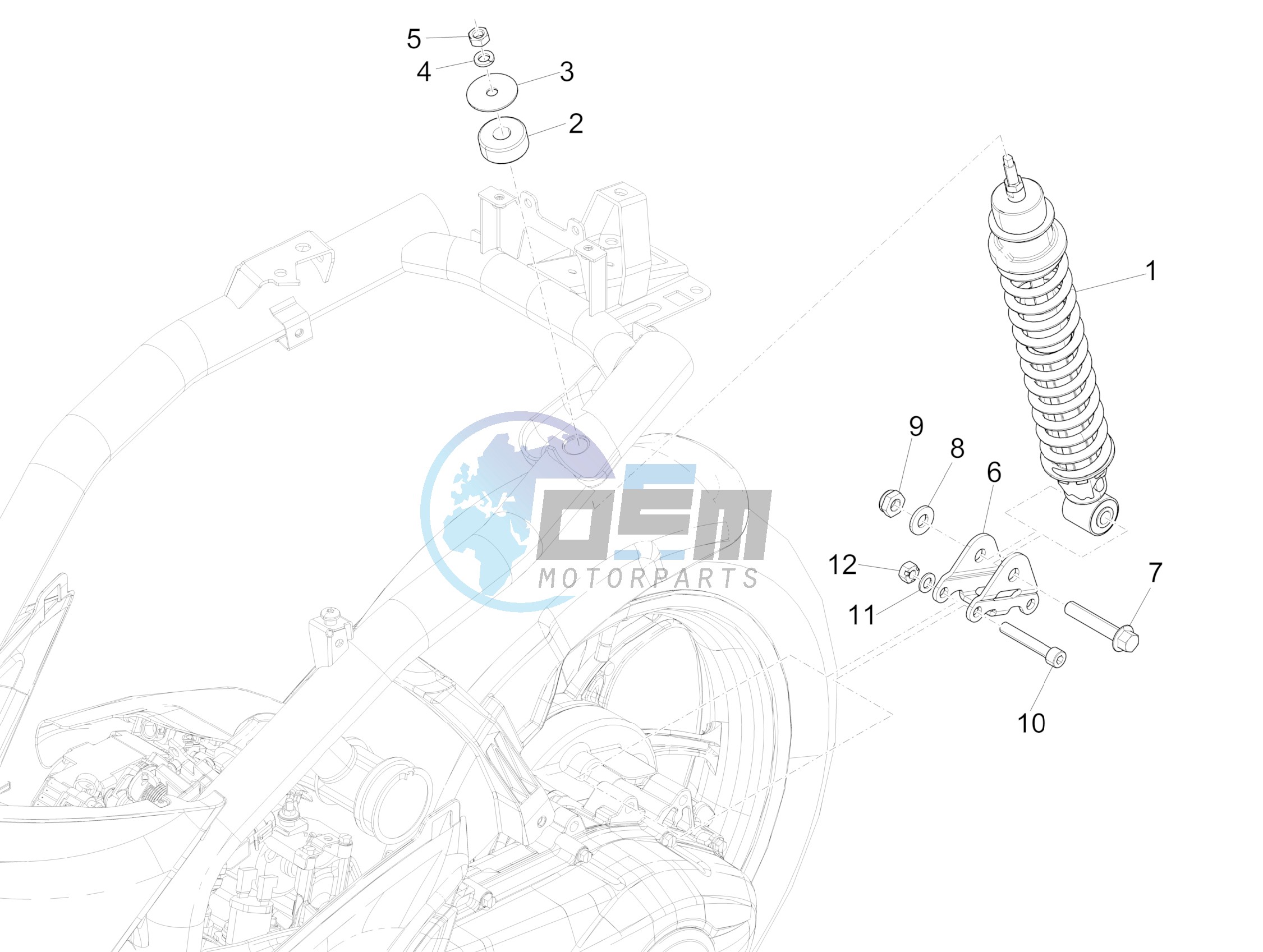 Rear suspension - Shock absorber/s