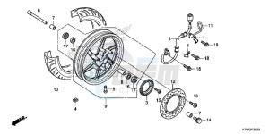 SH300RE SH300RE UK - (E) drawing FRONT WHEEL