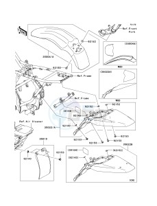 KLX 140 B (KLX140L MONSTER ENERGY) (B8F-B9FA) B9F drawing FENDERS