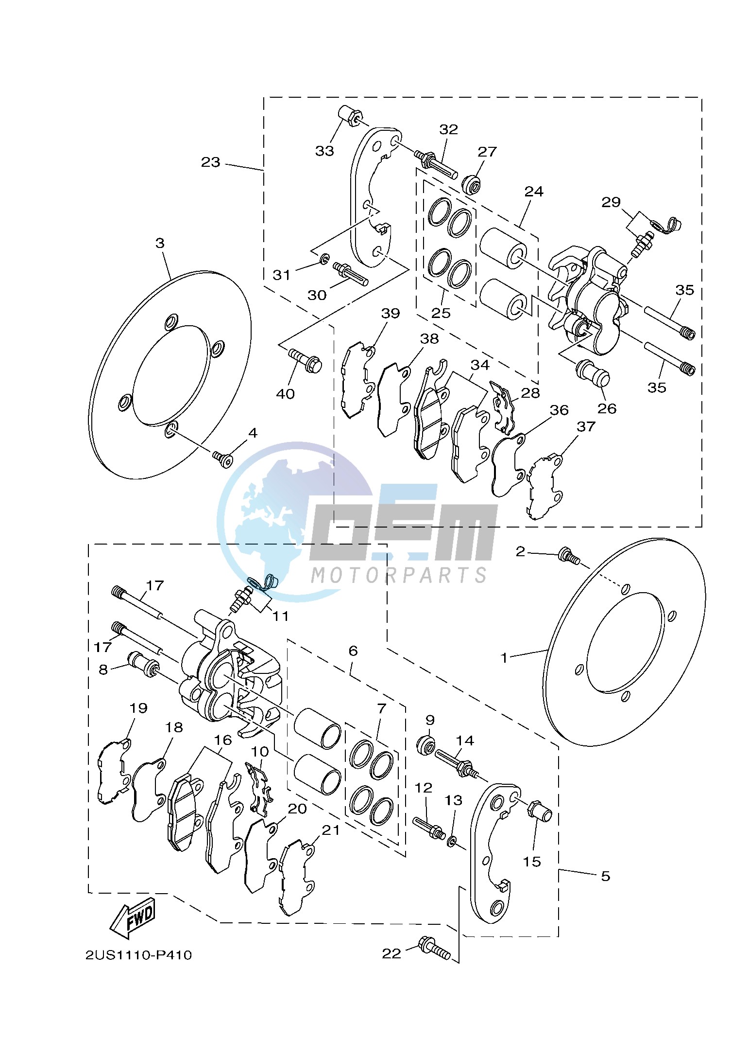 REAR BRAKE CALIPER