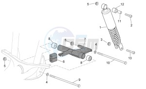 Scarabeo 50 4T E2 drawing Shock absorber-connect. Rod