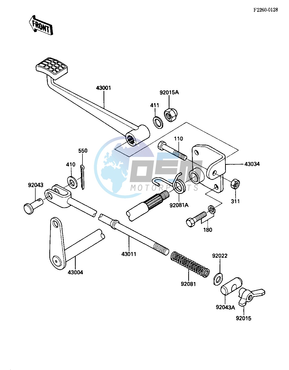 BRAKE PEDAL -- 84 KLT200-C2- -