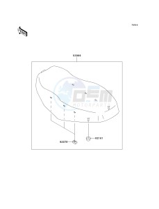 KVF650 D [BRUTE FORCE 650 4X4] (D1) D1 drawing SEAT