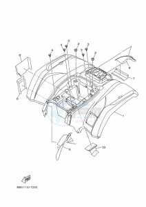 YFM450FWBD YFM45KPLK (BB5H) drawing REAR FENDER