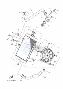 YFM700R (BMD7) drawing RADIATOR & HOSE