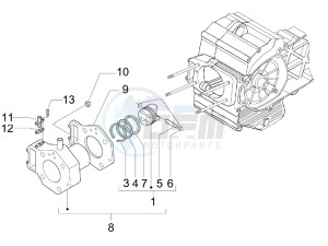 Beverly 500 Cruiser e3 2007-2012 drawing Cylinder-piston-wrist pin unit