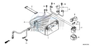 VFR1200XDD CrossTourer - VFR1200X Dual Clutch 2ED - (2ED) drawing BATTERY