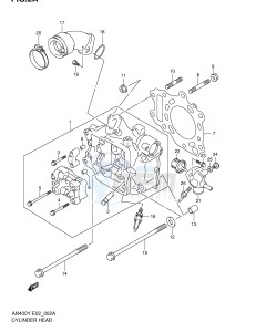 AN400 (E2) Burgman drawing CYLINDER HEAD (MODEL K1 K2)