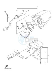 XJ6SA 600 DIVERSION (S-TYPE, ABS) (36DC) drawing TAILLIGHT