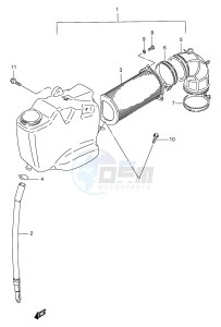 VS600GL (E2) INTRUDER drawing AIR CLEANER (FRONT)