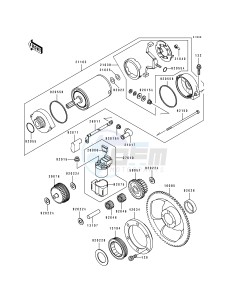 KLX 650 C [KLX650] (C1-C4) [KLX650] drawing STARTER MOTOR