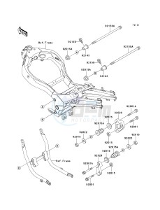 ZX 1100 D [NINJA ZX-11] (D1-D3) [NINJA ZX-11] drawing FRAME FITTINGS