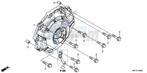 CBR1000S1 2ED - (2ED) drawing A.C. GENERATOR COVER