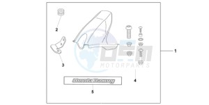 CBR1000RRA ED drawing HUGGER PEARL SUNBEAM WHITE