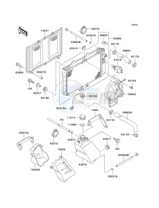 KSF 250 A [MOJAVE 250] (A15-A18) [MOJAVE 250] drawing RADIATOR