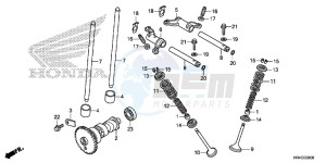 TRX500FE2G TRX500 Europe Direct - (ED) drawing CAMSHAFT/ VALVE