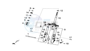 GTS 125I drawing FRONT FORK/ STEERING HEAD BEARING / FRONT FORK