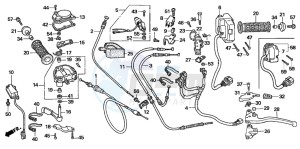 TRX500FM drawing HANDLE LEVER/SWITCH/CABLE