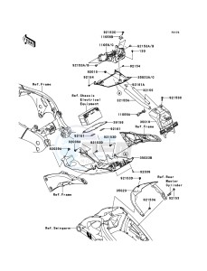 NINJA_ZX-10R_ABS ZX1000KDF FR XX (EU ME A(FRICA) drawing Rear Fender(s)