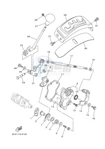 YFM700FWAD YFM70GPLG GRIZZLY 700 EPS (B317) drawing SHIFT SHAFT