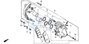 VT600CD 400 drawing FRONT BRAKE CALIPER