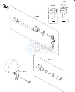 KAF 540 E [MULE 2030] (E1) [MULE 2030] drawing HEAD LAMP_IGNITION SWITCH