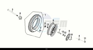 FIDDLE IV 125 (XG12W1-IT) (M0) drawing FRONT WHEEL