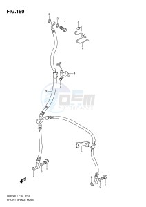 DL650 (E2) V-Strom drawing FRONT BRAKE HOSE (DL650L1 E2)