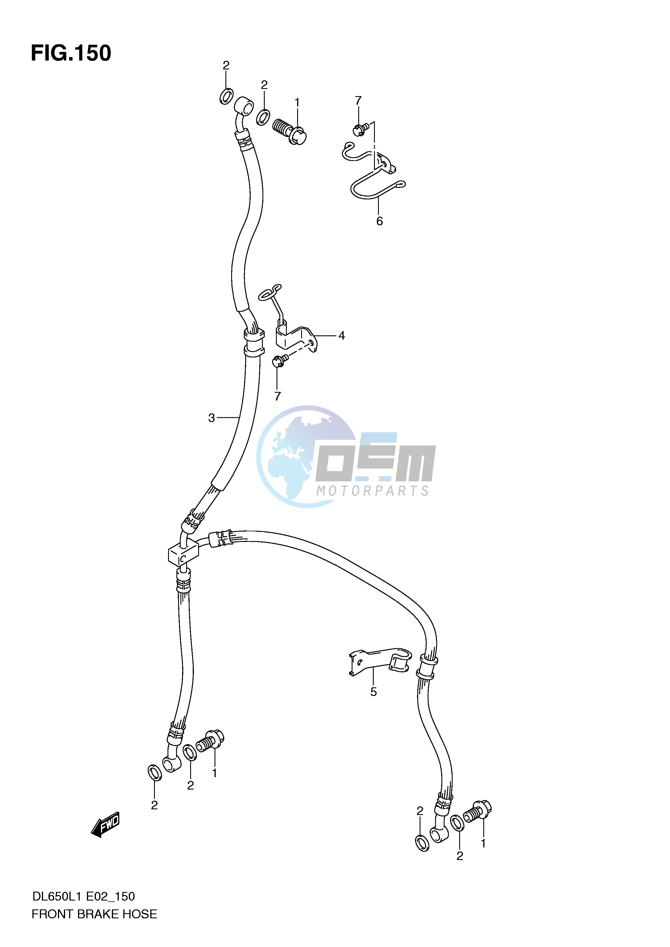 FRONT BRAKE HOSE (DL650L1 E2)