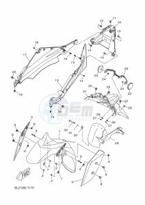 YP125RA XMAX 125 ABS (BL27) drawing FENDER